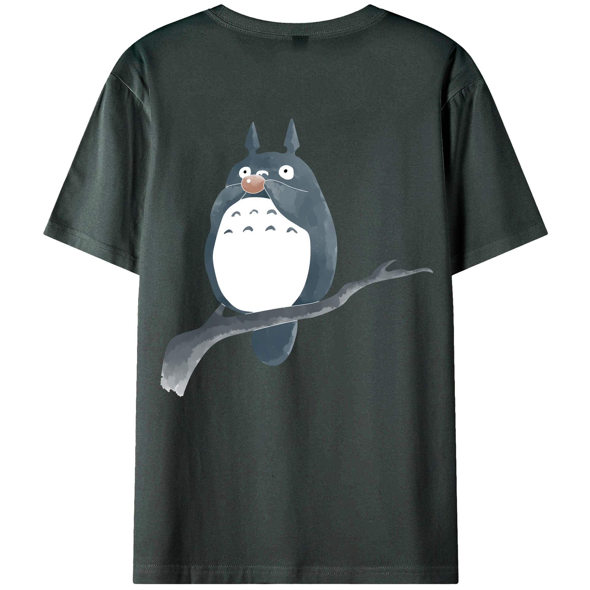 （画像用） となりのトトロ 草壁メイ 草壁サツキ My Neighbor Totoro Satsuki Kusakabe Mei Kusakabe 綿100％ メンズ半袖Tシャツ（バックプリント） 通気性